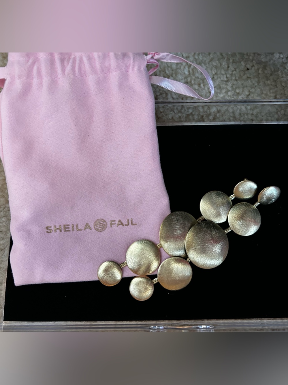 Sheila Fajl Gold Bubble Statement Earrings